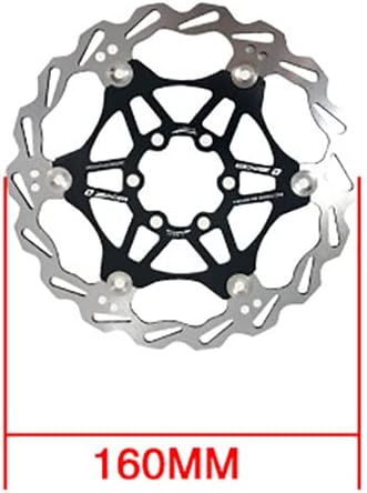 Zoom Hydraulic Disc Brakes Mountain Bike Sets MTB Front & Rear Set with Floating Disc Rotor 160mm & Color Bolts (Black)
