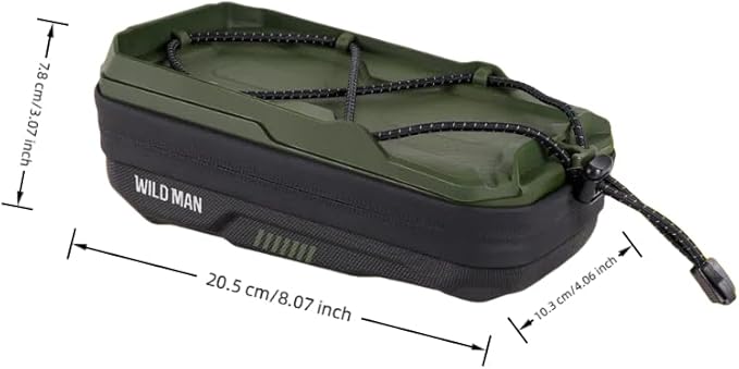 WILD MAN Bike Handlebar Bag Bicycle Bags for Cycling Bike Front Pouch Bag Phone Holder Mount Compatible with Phones Under 6.8”(GX330,Black)