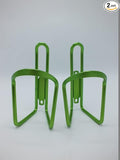 Green Water Bottle Cage Pair Road Mountain Hybrid Confort Cruiser Bike Frame Mount Aluminum Alloy
