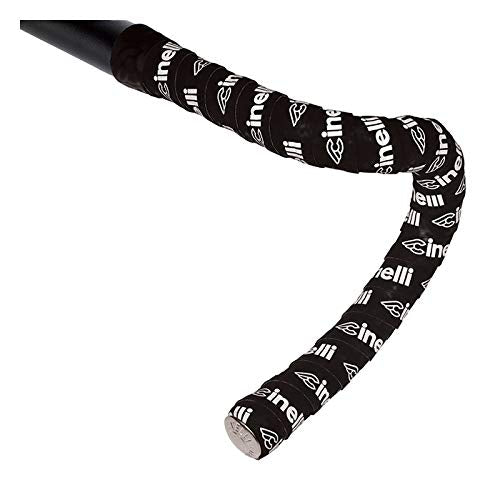Cinelli Logo Velvet Handlebar Tape, Black