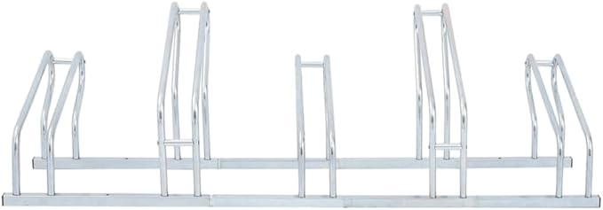 Galvanized Steel Floor Freestanding Bicycle Stand for 5 Bikes, 5 Bikes Floor Bike Stand, Bike Floor Parking Rack for Indoor & Outdoor Garage Storage,-874