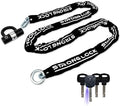 AKM Motorcycle Lock 8.2ft/250cmx10mm Thick Anti-Theft Heavy Duty Chain Locks with 4 Keys Security 16mm U Lock Disc Lock,Super Long Durable Bike Chain Lock for Motorcycles,Containers,Trailers