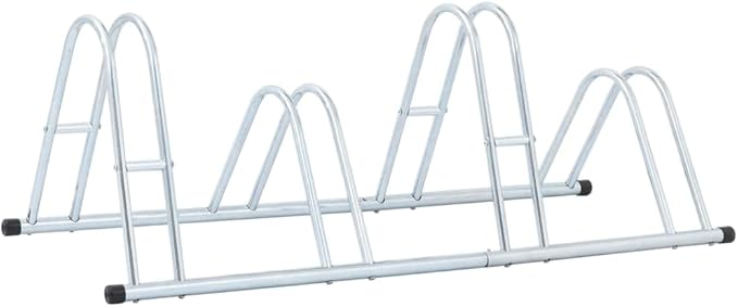 Galvanized Steel Floor Freestanding Bicycle Stand for 4 Bikes, 4 Bikes Floor Bike Stand, Bike Floor Parking Rack for Indoor & Outdoor Garage Storage,-866