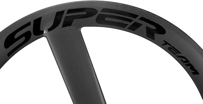 SUPERTEAM Full Carbon Tri Spokes Wheel 700C Clincher Bike Wheelset