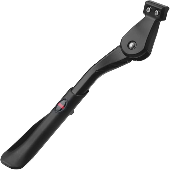 Bike Kickstand Adjustable Strong Rear Mount Aluminum Alloy Bicycle Kickstand for 26 700C 27.5 28 29 inch Electric Bike Mountain Bike Adult Bike (for 18mm hole distance only)
