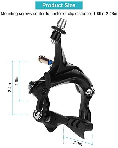 Road Brake Caliper, 1 Pair Aluminum Brakes V Shape Brake Caliper Mechanical Dual-Pivot Brake Set Cycling Repair Parts Accessory