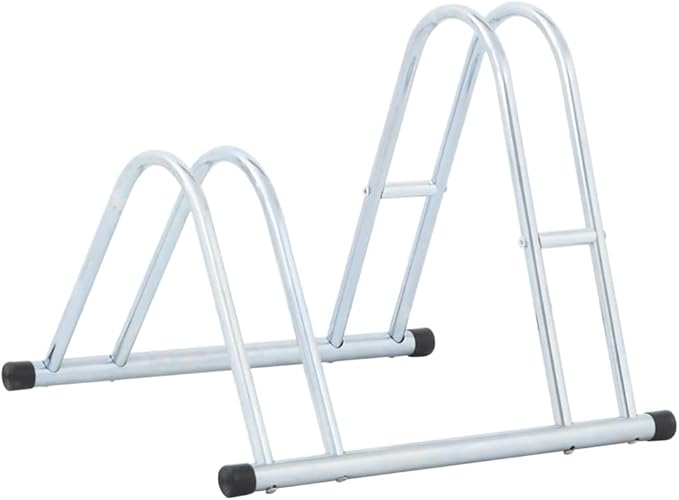 Galvanized Steel Floor Freestanding Bicycle Stand for 2 Bikes, 2 Bikes Floor Bike Stand, Bike Floor Parking Rack for Indoor & Outdoor Garage Storage,-865