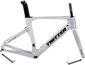 Carbon Road Bike Frameset 46/48/50/52/54/56cm 700c Wind Breaking Racing Frame Internal Routing Disc Brake Frame Set Thru Axle 100mm/142mm(Silver,52CM)