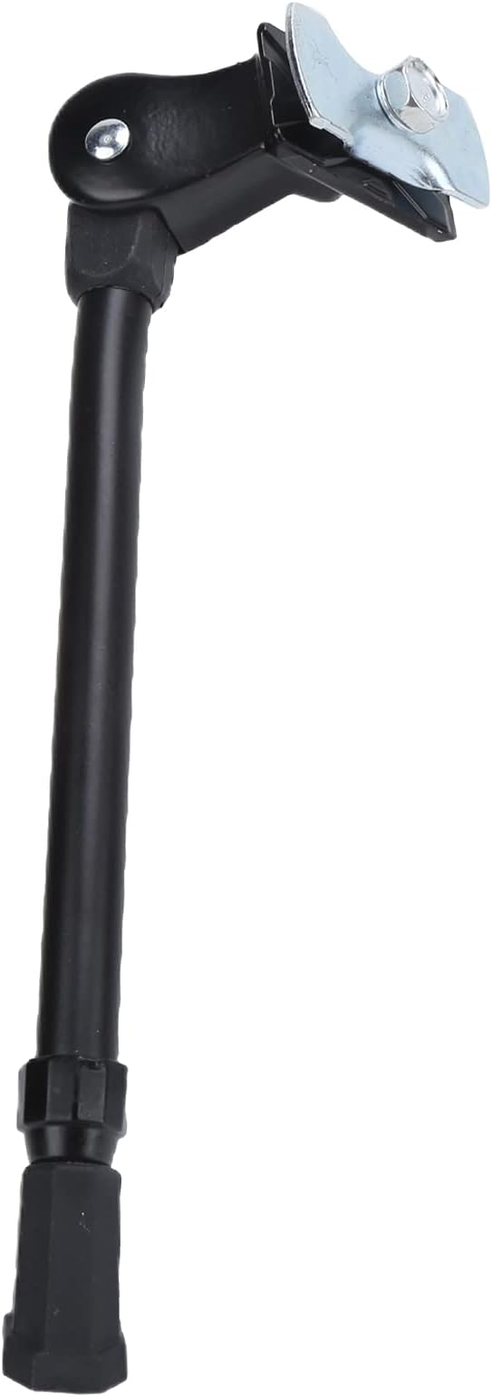 Akozon Adjustable Kickstand, Aluminum Alloy Center Mount Kickstands, Suitable for 24-27 Inch Road Mountain Bikes with Load Capacity Up to 55lbs (Black)