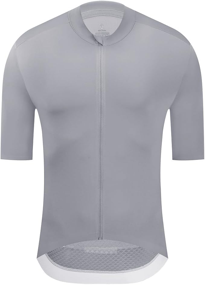 YKYWBIKE Cycling Jersey Men Aero Race Fit, Road Bike Jersey Short Sleeved Moisture Wicking, Breathable,Zip Pocket,UPF50＋