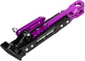 Motorcycle Universal Kickstand Adjustable CNC Aluminum Tripod Holder Kickstand Foot Side Support Stand for Motorcycle Scooter Motorbike Motocross Electric Dit Pit Bike (Purple)