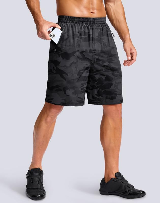 Bikewa Men's Mountain Bike Shorts 4D Padded Baggy Bicycle Biking Riding Lightweight Cycling Shorts with Zipper Pockets