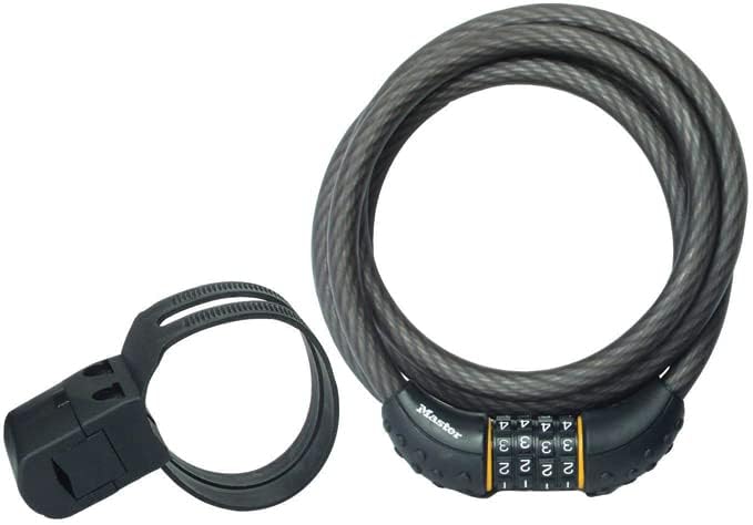 Master Lock Cable Lock, Set Your Own Combination BikeLock, 6 ft. Long, Black, 8122D (Pack of 144)