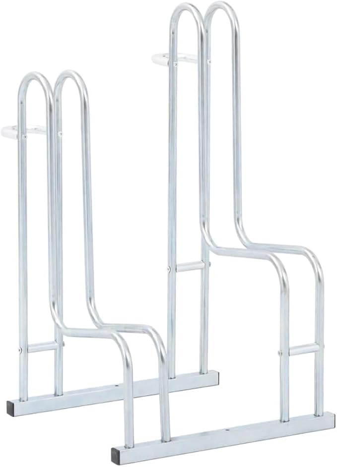 Galvanized Steel Floor Freestanding Bicycle Stand for 2 Bikes, 2 Bikes Floor Bike Stand, Bike Floor Parking Rack for Indoor & Outdoor Garage Storage,-868