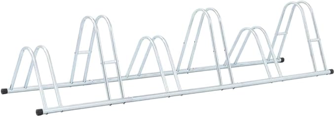 Galvanized Steel Floor Freestanding Bicycle Stand for 6 Bikes, 6 Bikes Floor Bike Stand, Bike Floor Parking Rack for Indoor & Outdoor Garage Storage,-867