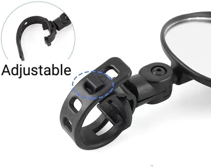 Katartizo 2PCS Adjustable Rear View Mirror for Bikes, Universal for Handlebars, Wide Angle Acrylic Convex Safety for Adult Bikes/Kids/Road/Mountain Bike