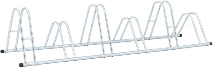 Galvanized Steel Floor Freestanding Bicycle Stand for 6 Bikes, 6 Bikes Floor Bike Stand, Bike Floor Parking Rack for Indoor & Outdoor Garage Storage,-867