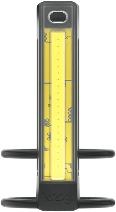 Knog Plus Front Bike Light - COB LED Bicycle Light - Bike Headlight Mounts on Handlebars, Front Forks, Helmet or Clips on Clothing - USB Rechargeable, Waterproof, Ultralight Cycling Safety Light,Black