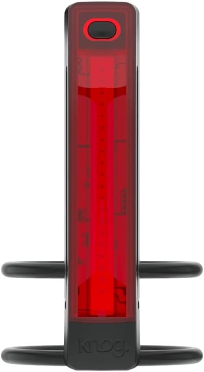 Knog Plus Bike Rear Light - LED Bike Tail Light – Rear Light Mounts to Your Seat Post, Seat Stay or Clips on Clothing - USB Rechargeable, Waterproof, Ultralight Cycling Safety - Black