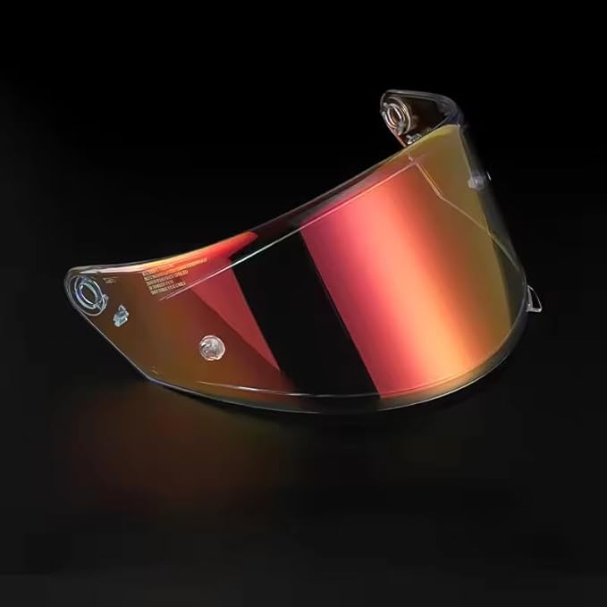 Motorcycle Helmet Visor Replacement Shield for KYT NFR NX NZ, Helmet Face Wind Shield Visor Lens, Motorbike Helmet Visor Sun Protection Anti-Fog Accessories,D Revo Red
