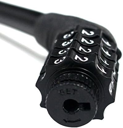 Sanwo Security Bike Lock 4 Digit Resettable Combination Cable Lock for Bicycle, 2 Feet x 1/2 Inch