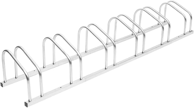 Galvanized Steel Floor Freestanding Bicycle Stand for 6 Bikes, 6 Bikes Floor Bike Stand, Bike Floor Parking Rack for Indoor & Outdoor Garage Storage,-879
