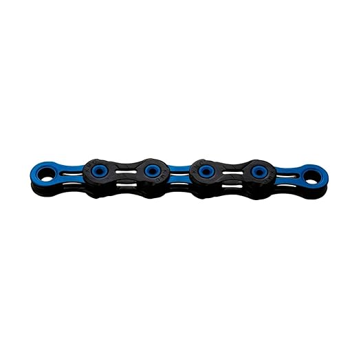 KMC 10-Speed DLC10 Series High-Performance Chain | for Road/Mountain/Gravel | Shimano, SRAM, and Campagnolo Compatible | 116 Links, Missing Link Included | Blue