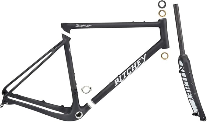 Ritchey Septimer Break-Away Carbon Frameset - Lightweight 700c All-Road Bike with Carbon Fiber Construction, Modular Disassembly, Hydraulic Disc Brakes, & Versatile Tire Clearance
