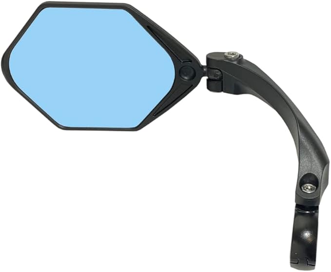 Hafny NEW Handlebar E-Bike Mirror, Large Surface Mirror, HD Automotive Grade Glass, Safe Blast-Resistance, Cycling, (HF-M904-FR01B) (Anti-glare Blue Glass Left)