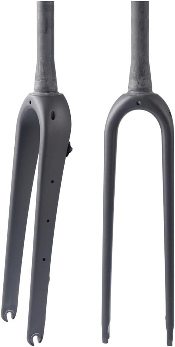 Gravel 700C Carbon Fiber Rigid Fork Road Bike Forks QR 9 * 100mm 1-1/8" 28.6mm Straight/Tapered Tube Hard Front Fork Front Fork Bikes for 55C Tires Disc Brake