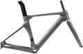 700C Carbon Fiber Bikes Frame 43.5/46/48/50/52/54/56CM Road Bike Frameset Wind Breaker Racing Frame Thru Axle F12×100mm R12×142mm Disc Brake Frames(Dark Gray,50CM)