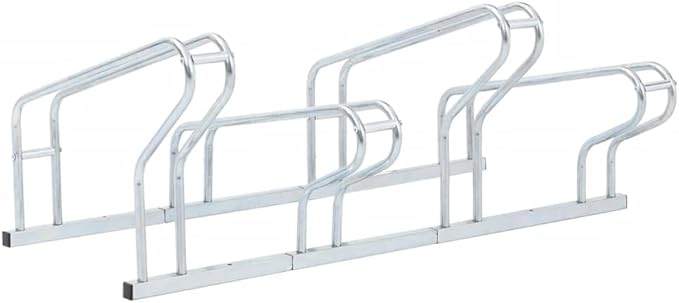 Galvanized Steel Floor Freestanding Bicycle Stand for 4 Bikes, 4 Bikes Floor Bike Stand, Bike Floor Parking Rack for Indoor & Outdoor Garage Storage,-873
