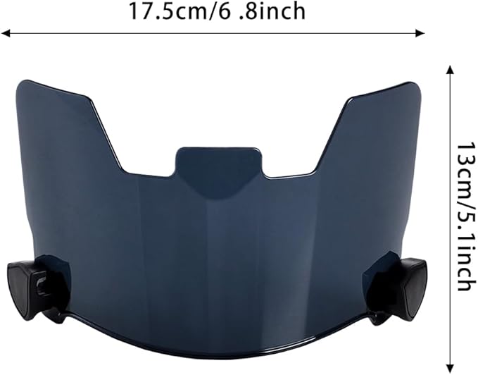 Football Visor Helmet Clear Visor, Scratch Resistant, UV Block, Anti-Fog, Anti-Cracking. Fits Youth and Adult Football Helmets.