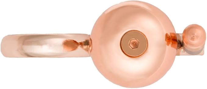 Handheld Running Bell, Wearable Runners Bell for Joggers and Marathoners Alerts Pedestrians to Move Over, Loud Resonant Brass Bell and Hammer on Aluminum Body with Silicone Finger Sizers