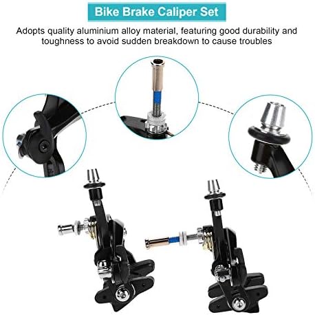 Road Brake Caliper, 1 Pair Aluminum Brakes V Shape Brake Caliper Mechanical Dual-Pivot Brake Set Cycling Repair Parts Accessory