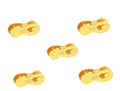 Bicycle Chain Master Link Reusable Bike Chain Connecting Link, for 10 Speed, Road Bicycle and Mountain Bike, Metal Bike Master Link, Bicycle Chain Missing Link Connector, 5 Set Pack Gold