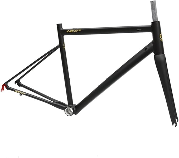 43CM 45CM 47CM 50CM 53CM Road Bike Frameset 700C Aluminum Alloy Quick Release Frame 100/130mm C Brake BSA BB68 Climbing Bike Frame with Carbon Fiber Fork(Black,50cm)