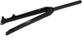 Road Bike Carbon Fiber Front Fork Disc Brake Front Fork 700C Full Carbon Fiber Straight Tube, Bright Black
