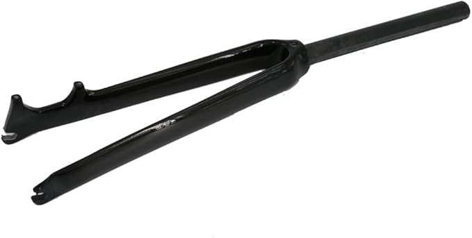 Road Bike Carbon Fiber Front Fork Disc Brake Front Fork 700C Full Carbon Fiber Straight Tube, Bright Black