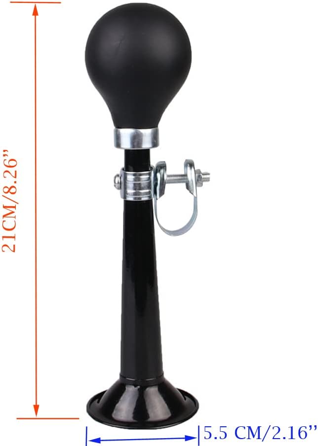 2 Pack Kids Bike Bell Bike Horn Bugle Vintage Classic Bicycle Bell Retro Loudspeaker Handlebar Mount Rubber Squeeze Bicycle Horn for Mountain Bike Cruiser Bike Toddler Tricycle Children's Bike