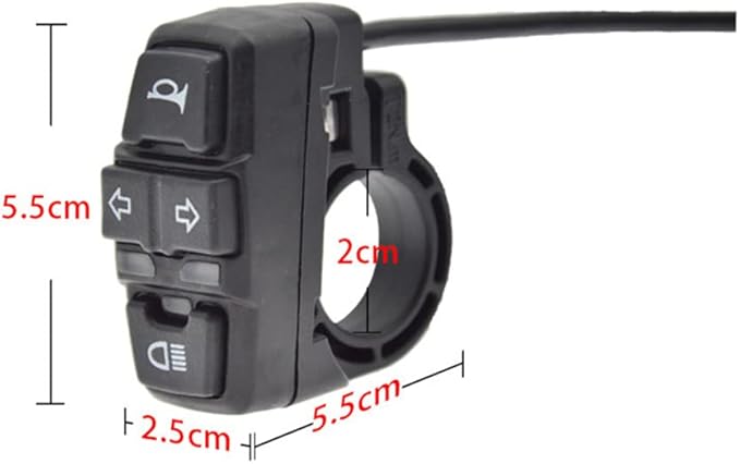 TEQIN Ebike Headlight and Tail Light Sets, 24V to 48V Front Rear Warning Lights Kit, LED Night Spotlight Cycling Modification Parts 24-48V