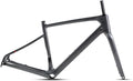 700C Carbon Fiber Gravel Bike Frameset 45/48/51/54CM Road Off-Road Bike Disc Brake Frames Thru Axle Front12×100mm Rear12×142mm Internal Routing(Dark Gray,45CM)