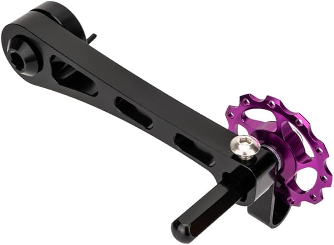 JIANWEI Bike Chain Tensioner, Bike Chain Guide Bike Protector, Aluminum Alloy Bicycle Single Speed Adjuster Converter for MTB Road Racing Bike(Black)