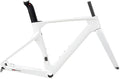 Carbon Fiber Road Bike Frameset Disc Brake Thru Axle Breaking Wind Racing Frame 43.5/46/48/50/52/54/56CM Internal Routing ， for 700C Wheels (Color : White, Size : 46CM)