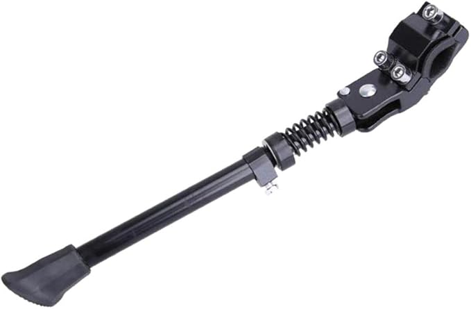 Cycling Kickstand Adjustable Aluminum Alloy Bike Parts Single Side Rear Mount Non-Slip Rubber Foot Suitable for Kids Adult Road S