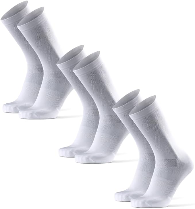 DANISH ENDURANCE Cycling Socks, Crew Length, Breathable, Cushioned, Biking Socks for Men & Women, 3 & 5-Pack