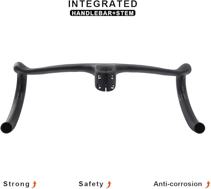carbon handlebars road bike handlebar for road bike Diameter 28.6mm integrated handlebar road handlebar 3k matt aero drop bars 420 * 110mm black bicycle handle bar