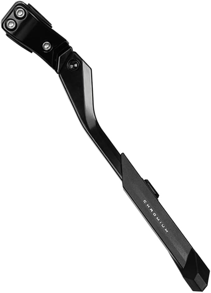 BV Rear Bike Stand for 24"-28" Bikes - Adjustable Bike Kickstand for Adult Bike with 8 Height Levels, Non-Slip Foot & Clamp Grip - Weather-Resistant Aluminum Alloy Bicycle Stand for Road, Mountain BMX