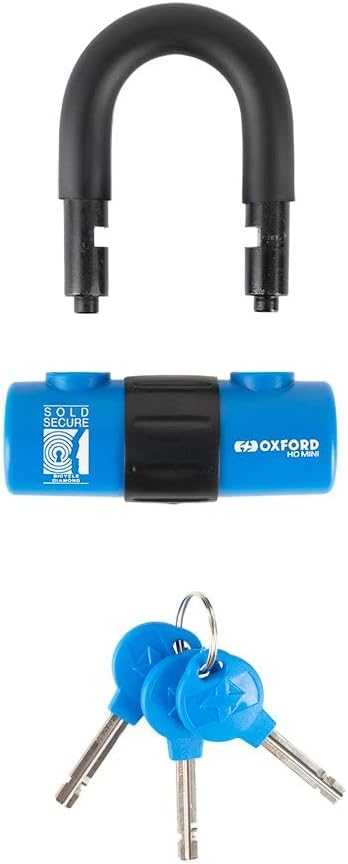 Oxford HD Mini U Lock 14mm. Bicycle Diamond and Motorcycle Gold Sold Secure. Disc Lock.