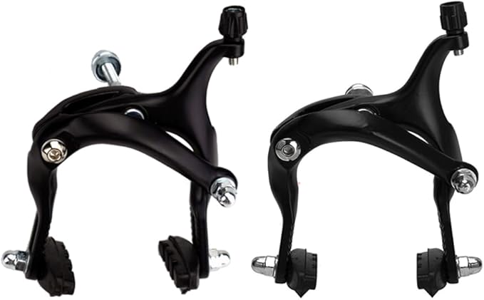 1 Pair 61-79mm Long Front & Rear C Caliper, Road Bike Brake Calipers for Fixed Gear Bikes Road Bikes Bike Accessories-Black